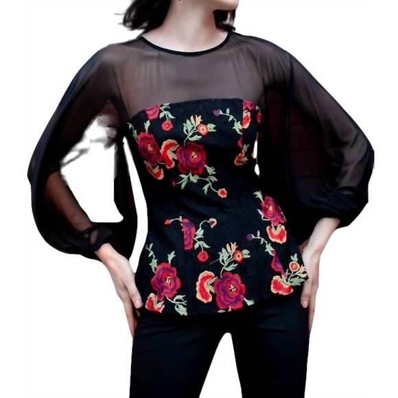 NEW EVA FRANCO candace top in gypsy rose - Picture 1 of 4